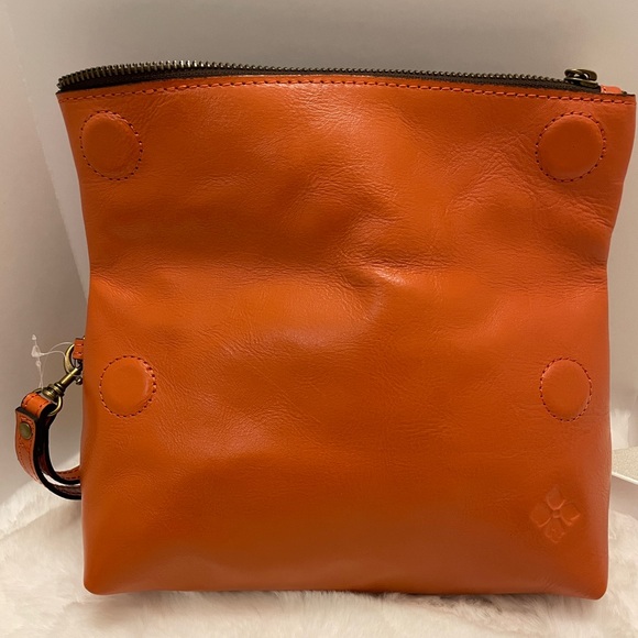 PATRICIA NASH Valerie Apricot Leather Foldover Wristlet‎ Bag NWT - Picture 5 of 7